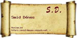 Smid Dénes névjegykártya